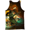 Battle Ships 100% Poly Front/Back Print Mens Tank