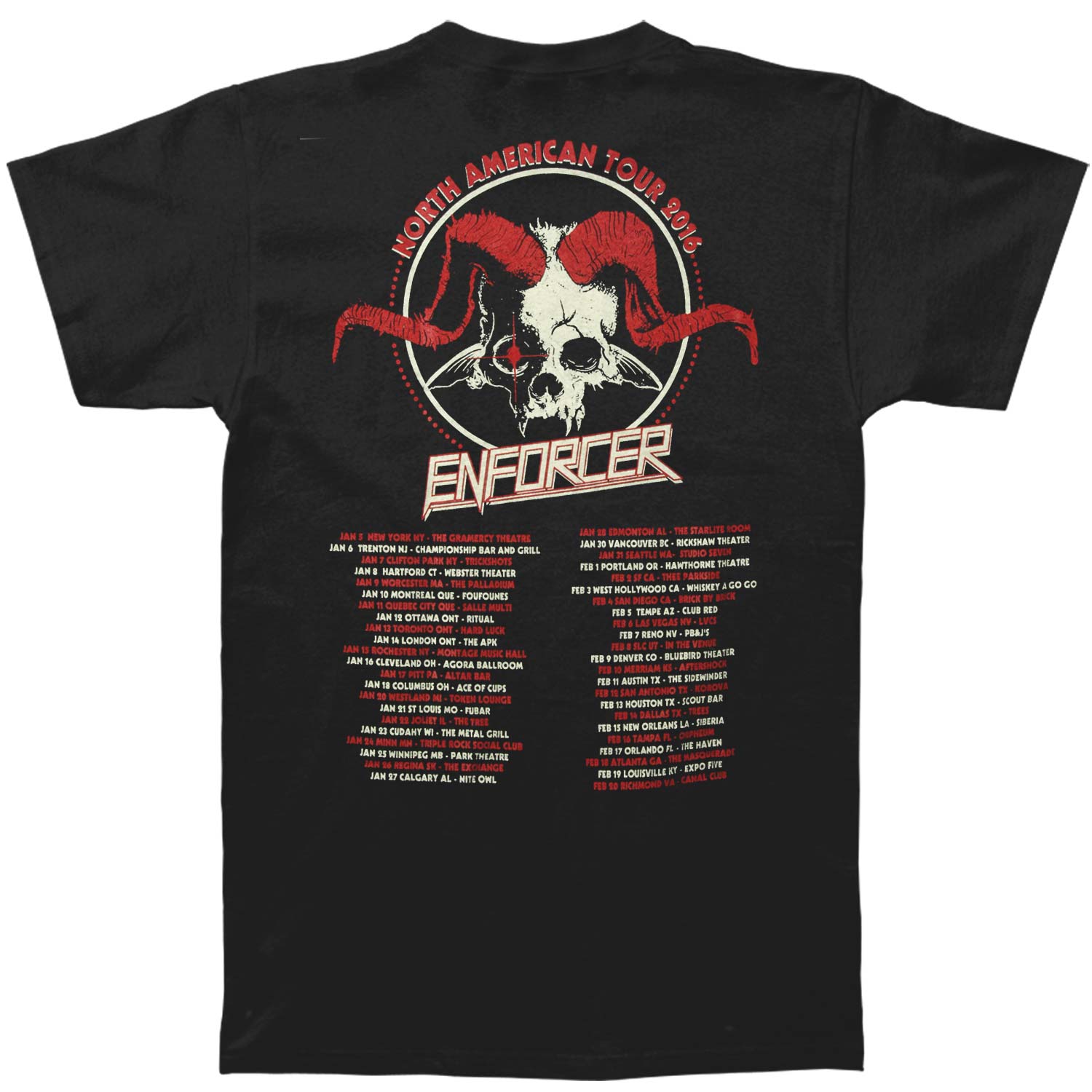 Enforcer Undying Evil Dateback T-shirt