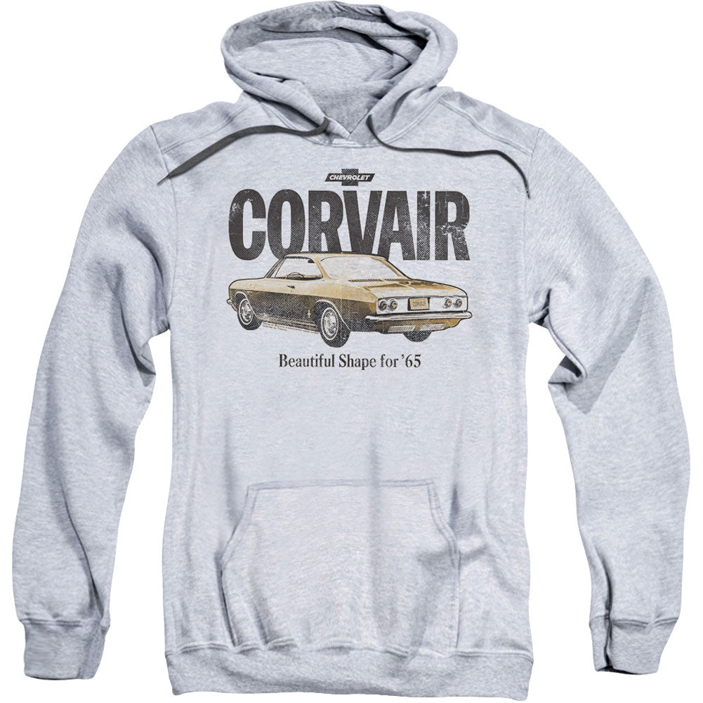 Chevy Retro Corvair Adult 25% Poly Hooded Sweatshirt