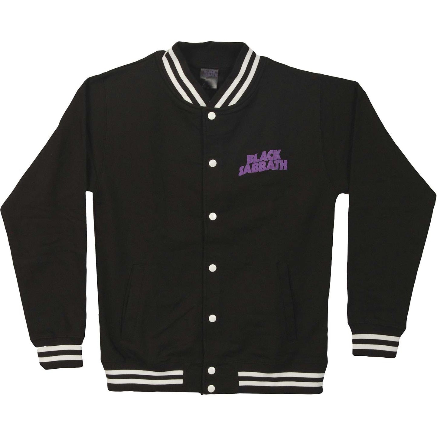 Black Sabbath Wavy Logo (Back Print) Varsity Jacket