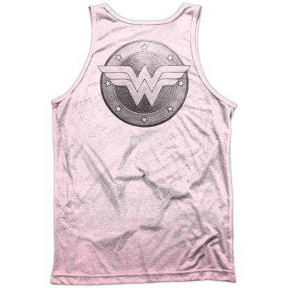 Sketched 100% Poly Front/Back Print Mens Tank