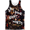 Right Words 100% Poly Front/Back Print Mens Tank