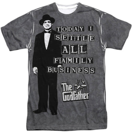 Godfather Family Business 100% Poly Front/Back Print Sublimation T-shirt