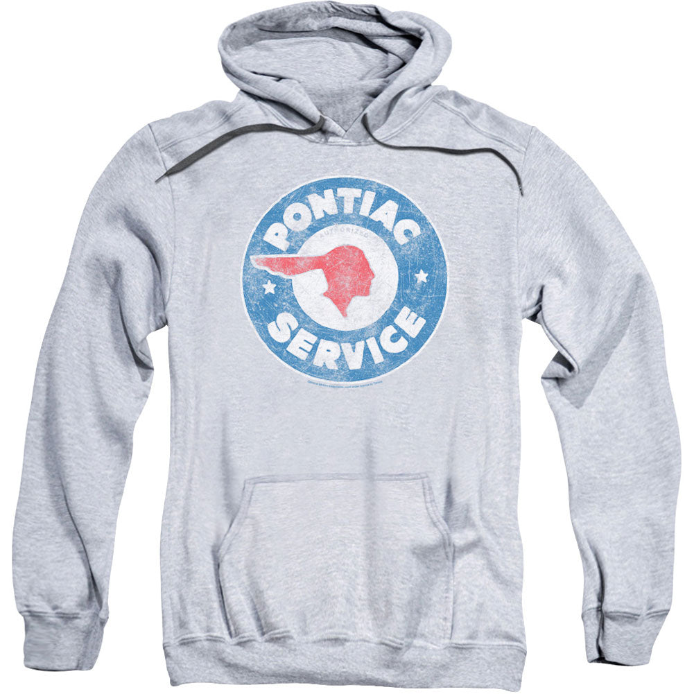 Vintage Pontiac Service Adult 25% Poly Hooded Sweatshirt