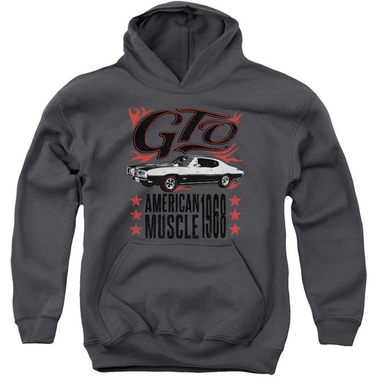 Gto Flames Youth 50% Poly Hooded Sweatshirt