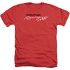 Red Pontiac Racing Adult Heather 40% Poly T-shirt