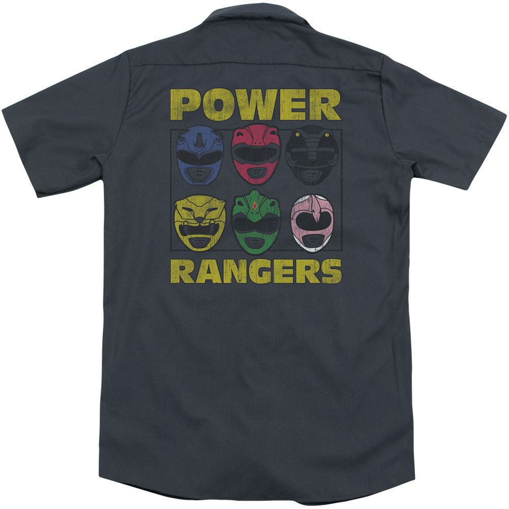 Power Rangers Ranger Heads(Back Print) Workshirt