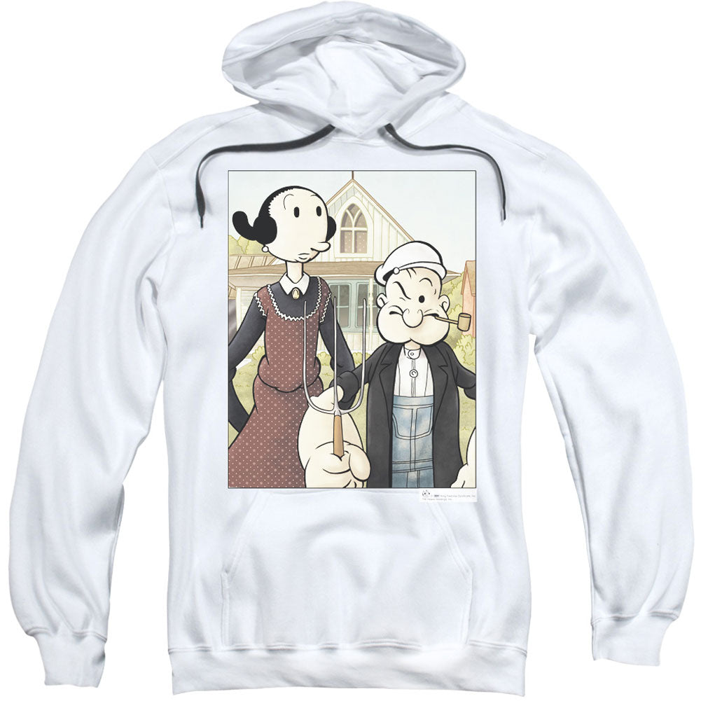 Popeye Popeye Gothic Adult 25% Poly Hooded Sweatshirt