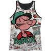 Comic Strip Black Back Mens Tank