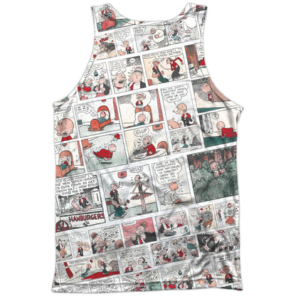 Comic Strip 100% Poly Front/Back Print Mens Tank
