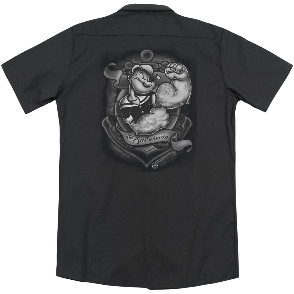 Popeye Anchors Away(Back Print) Workshirt