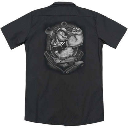 Popeye Anchors Away(Back Print) Workshirt