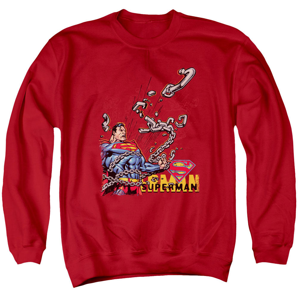 Superman Breaking Chains Adult Sweatshirt
