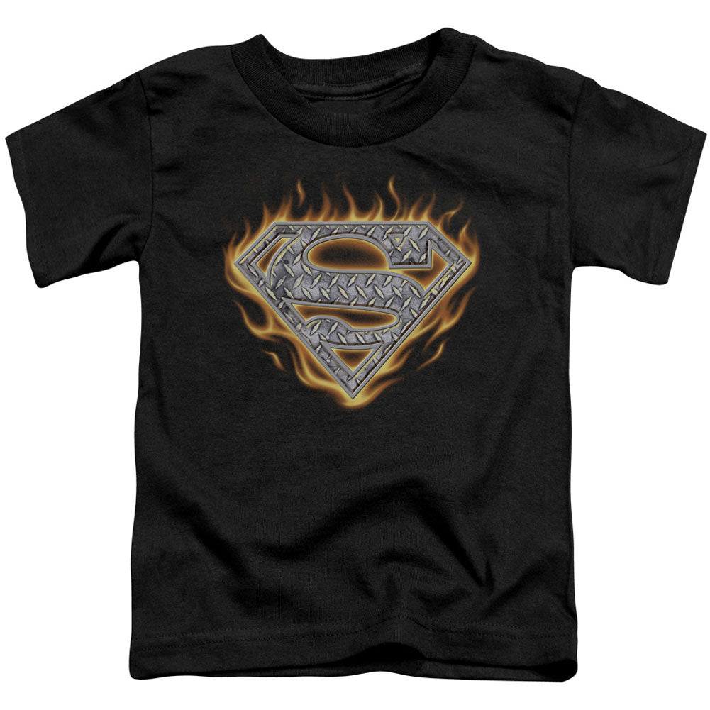 Superman Steel Fire Shield Toddler Childrens T-shirt