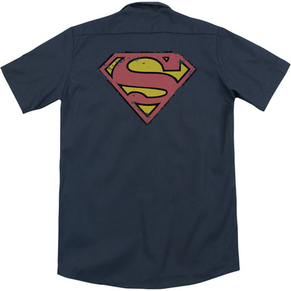 Superman Distressed Shield(Back Print) Workshirt