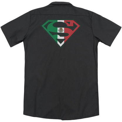 Superman Mexican Flag Shield(Back Print) Workshirt