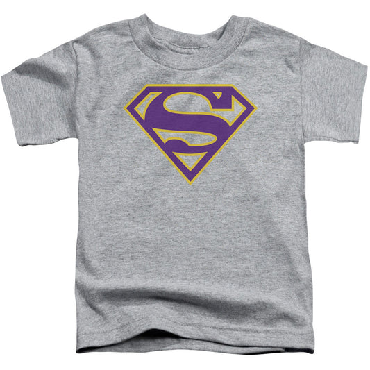 Superman Purple & Gold Shield Toddler Childrens T-shirt