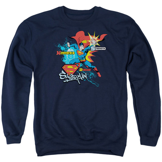 Superman Abilities Adult Sweatshirt