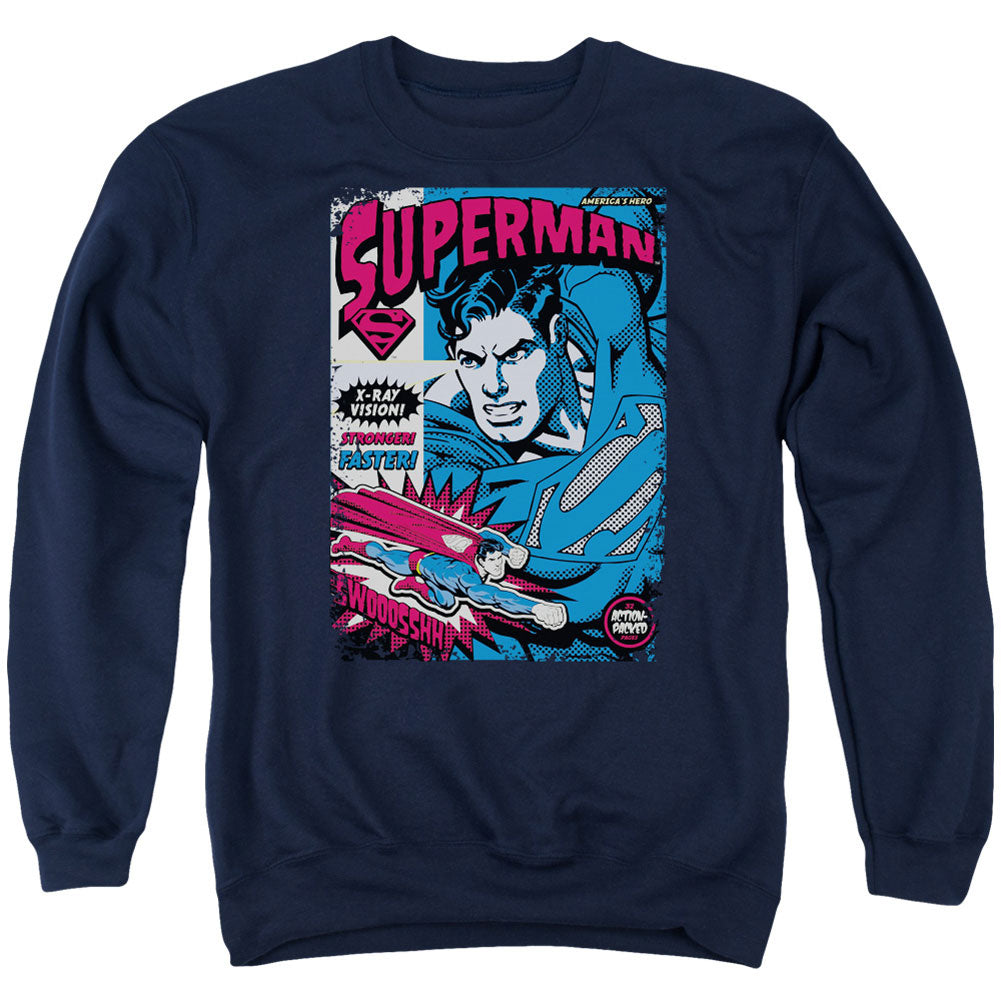 Superman Action Packed Adult Sweatshirt
