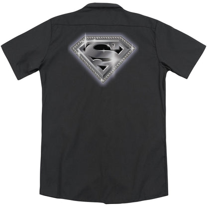 Superman Bling Shield (Back Print) Workshirt