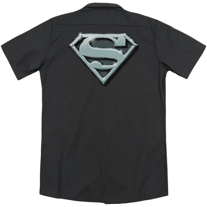 Superman Chrome Shield (Back Print) Workshirt