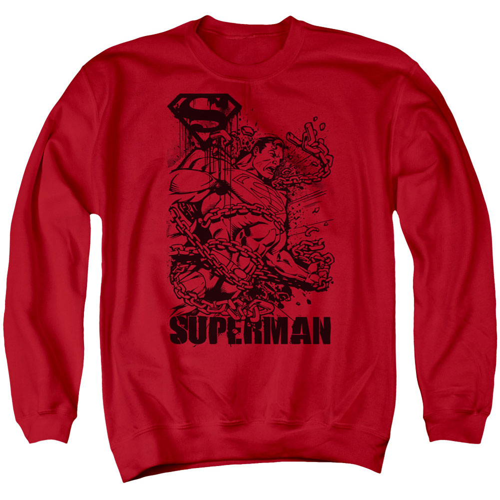 Superman Breaking Chains Adult Sweatshirt