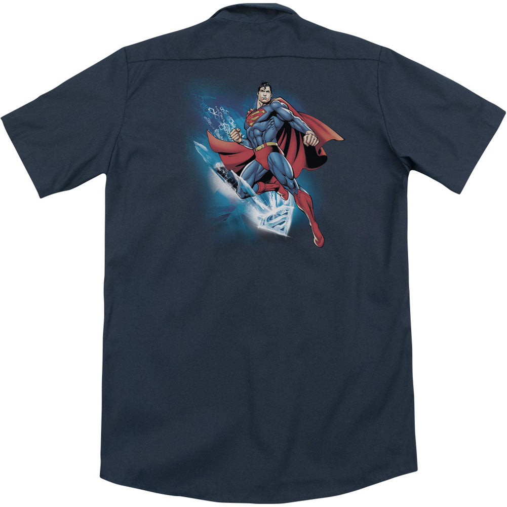 Superman Crystallize (Back Print) Workshirt