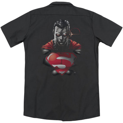 Superman Heat Vision Charged (Back Print) Workshirt