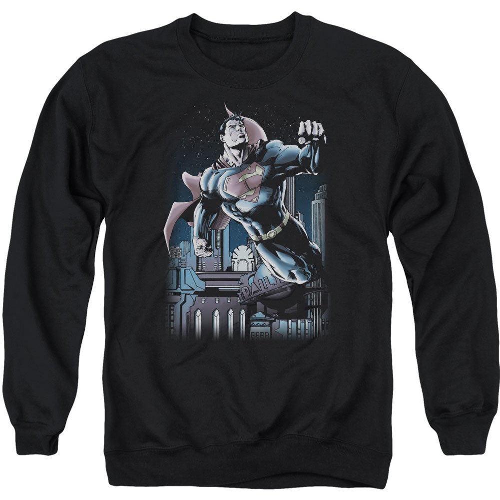 Superman Night Fight Adult Sweatshirt