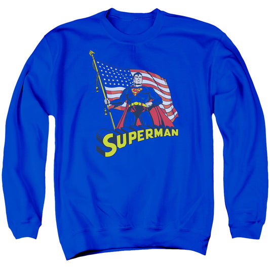 Superman American Flag Adult Sweatshirt
