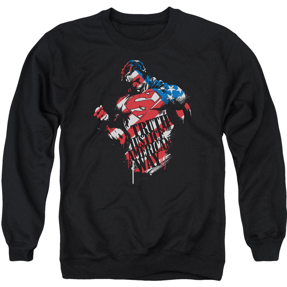 Superman The American Way Adult Sweatshirt
