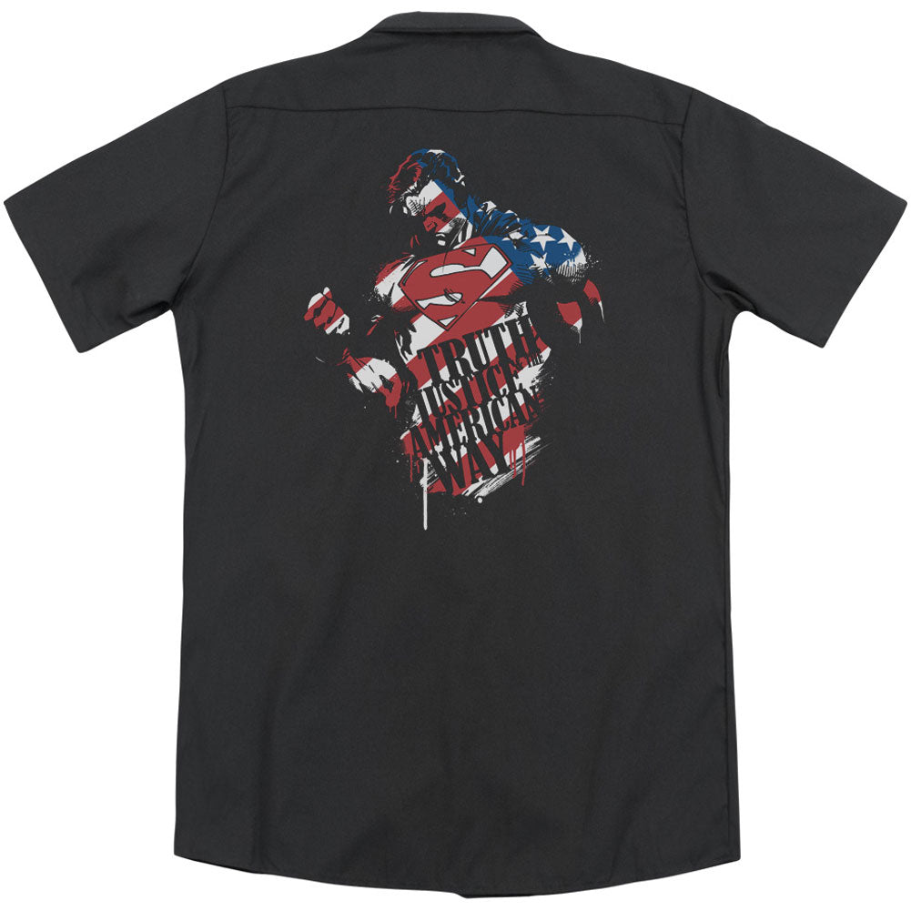Superman The American Way (Back Print) Workshirt