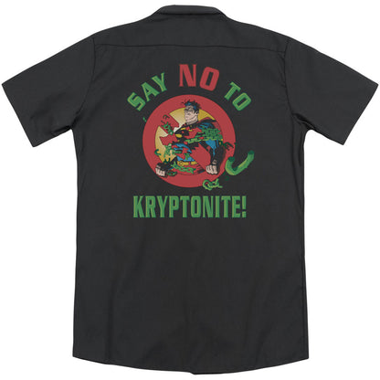 Superman Say No To Kryptonite (Back Print) Workshirt