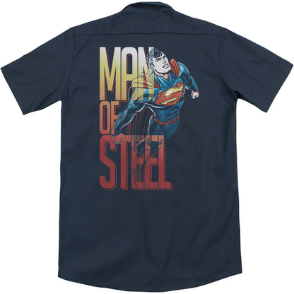 Superman Steel Flight (Back Print) Workshirt