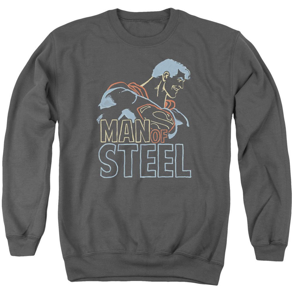 Superman Colored Lines Adult Sweatshirt