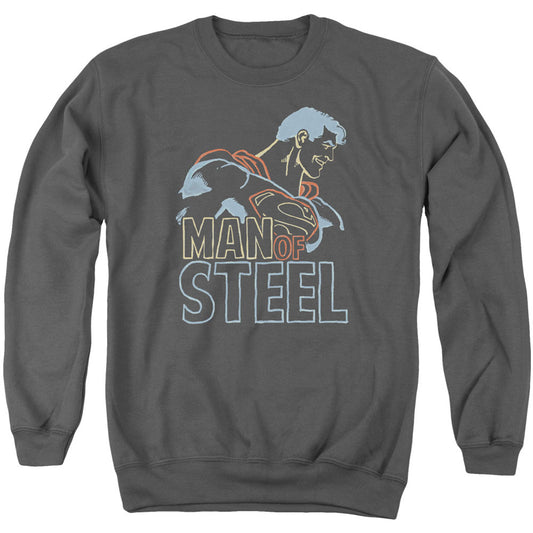 Superman Colored Lines Adult Sweatshirt
