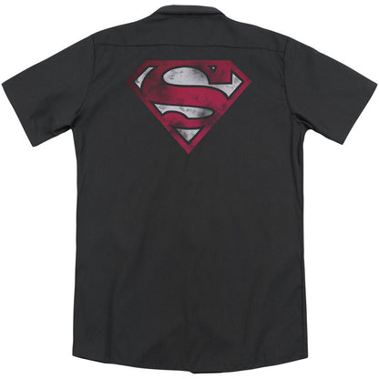 Superman War Torn Shield(Back Print) Workshirt