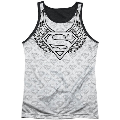 Winged Shield Repeat Black Back Mens Tank