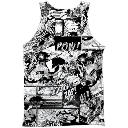 Comic Strips 100% Poly Mens Tank