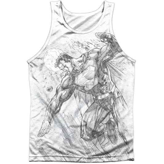 Pencil City To Space 100% Poly Mens Tank