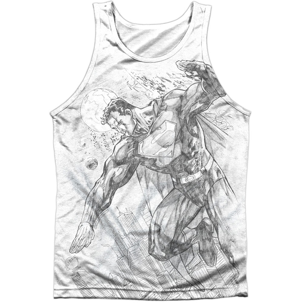 Pencil City To Space 100% Poly Mens Tank