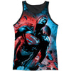 Red Sun Black Back Mens Tank