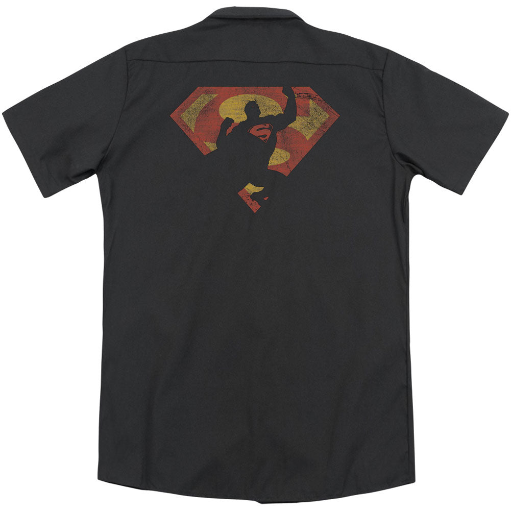 Superman S Shield Knockout(Back Print) Workshirt