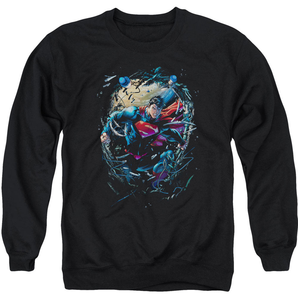 Superman Breaking Space Adult Sweatshirt