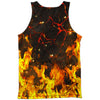 Fire Logo 100% Poly Front/Back Print Mens Tank