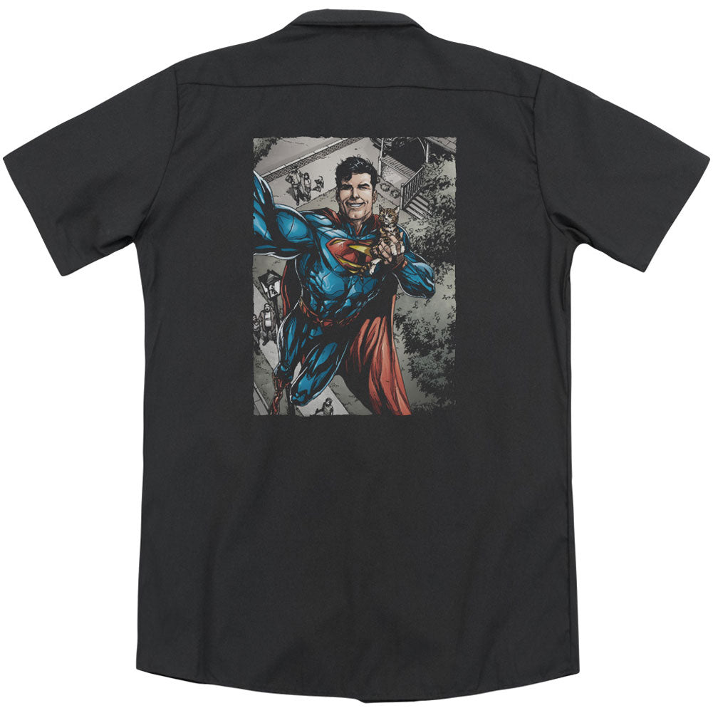 Superman Super Selfie(Back Print) Workshirt