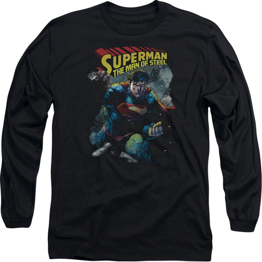 Superman Through The Rubble Long Sleeve