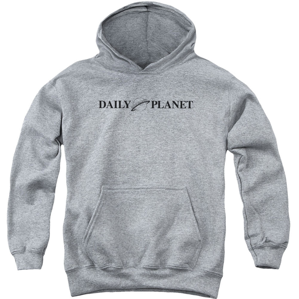Daily Planet Logo Youth 50% Poly Hooded Sweatshirt