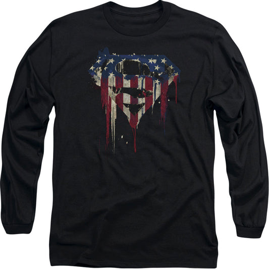 Superman Bleeding Shield Long Sleeve