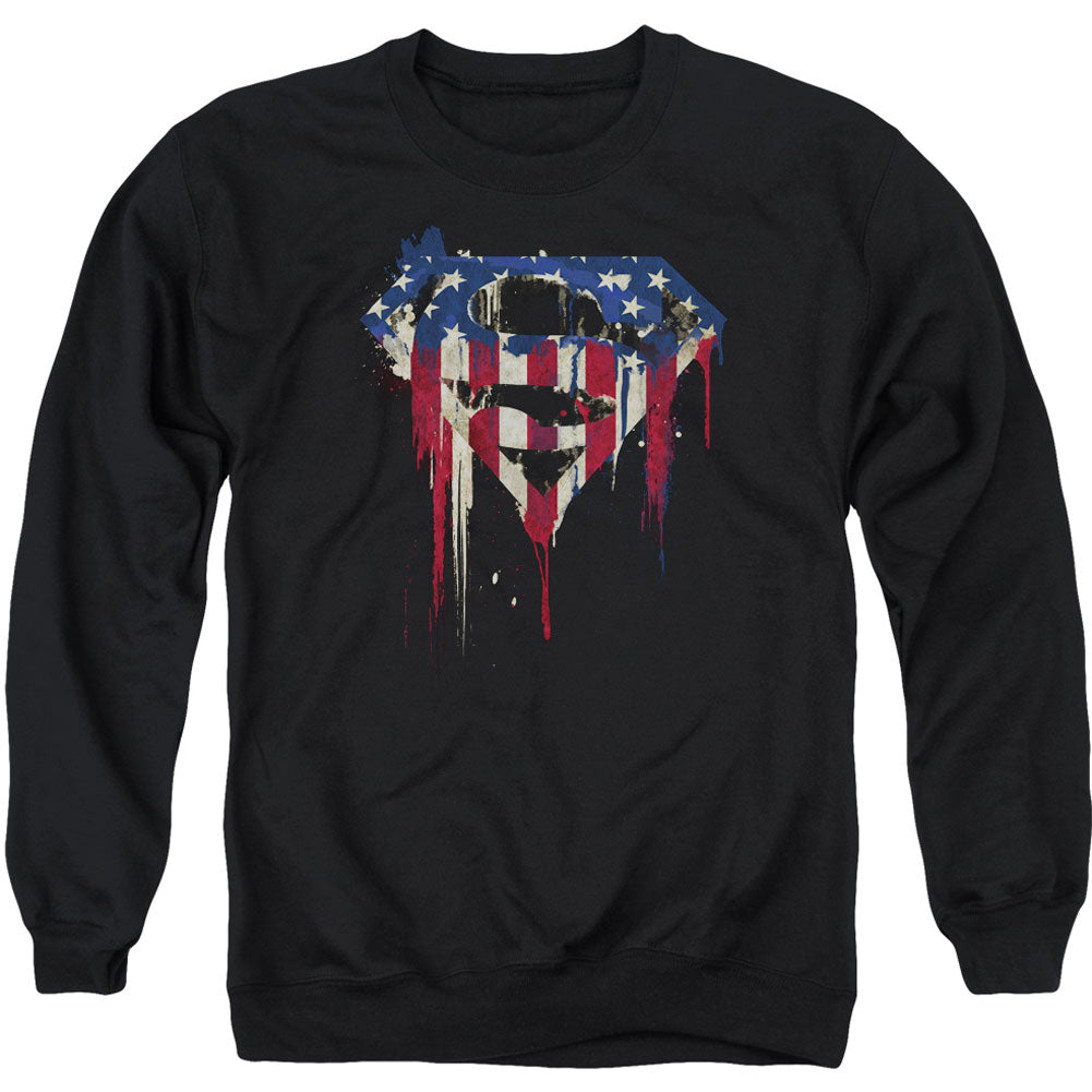 Superman Bleeding Shield Adult Sweatshirt